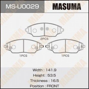 Колодки дисковые MASUMA, NP6076, P10070 front