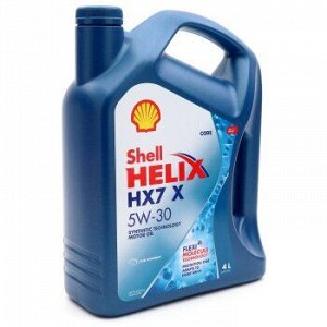 Масло моторное SHELL Helix HX7 X 5W30 SN, A3/B4 синтетика 4л