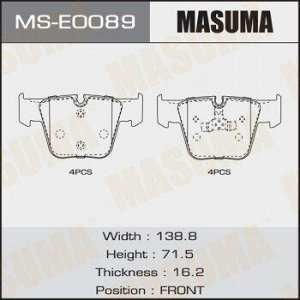 Колодки дисковые MASUMA, GDB1674 front