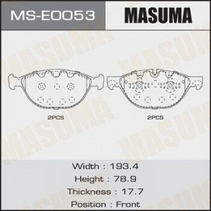 Колодки дисковые MASUMA, P06058 front