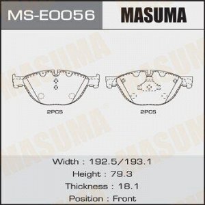 Колодки дисковые MASUMA, P06076 front