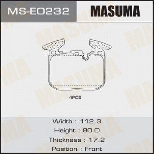 Колодки дисковые MASUMA, AN-4803K, P06088 front