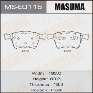 Колодки дисковые MASUMA, P50115 front