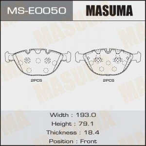 Колодки дисковые MASUMA, AN-4532K, P06028 front