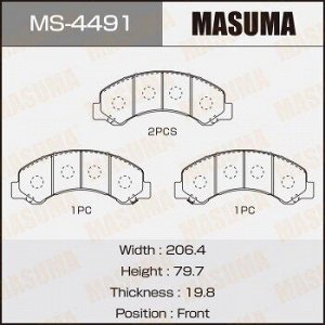 Колодки дисковые MASUMA, AN-656WK, PF-4491 front