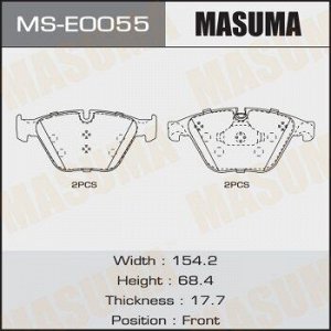 Колодки дисковые MASUMA, AN-4736K, P06074 front