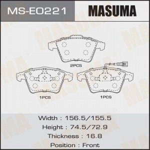 Колодки дисковые MASUMA, AN-4555K, P85081 front