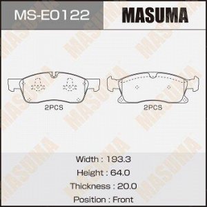 Колодки дисковые MASUMA, P50109 front
