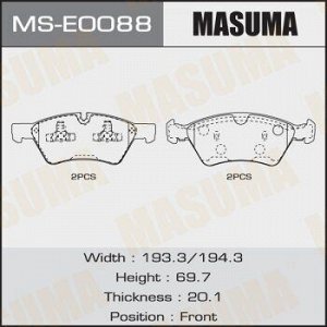 Колодки дисковые MASUMA, P50063 front