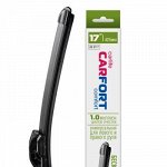 Дворник CARFORT 17&#039;   бескаркасный, универсальный   (425мм)  3 адаптера          (1/50)