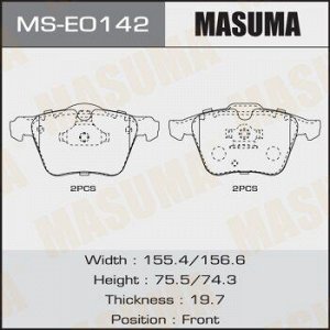 Колодки дисковые MASUMA, AN-4609K, P86018 front