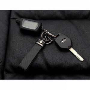 Брелок на ключи с кожаным, черным ремешком (с отверткой в комплекте)