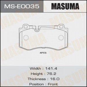 Колодки дисковые MASUMA, P50074 front