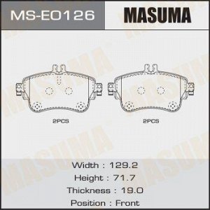 Колодки дисковые MASUMA, P50094 front