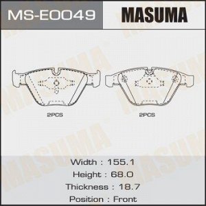 Колодки дисковые MASUMA, AN-4589K front