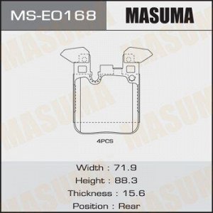Колодки дисковые MASUMA, AN-7073K, P06087 rear