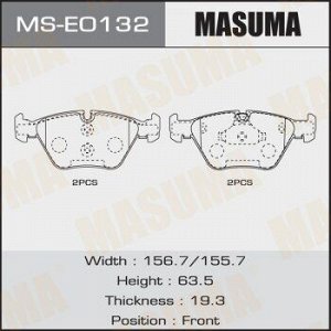 Колодки дисковые MASUMA, P06043 front