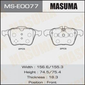 Колодки дисковые MASUMA, AN-4457K, P24077 front