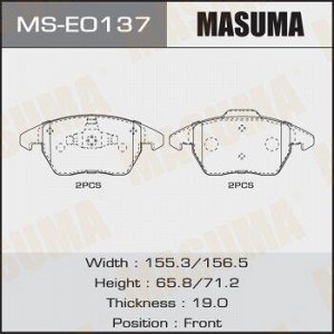 Колодки дисковые MASUMA, AN-7006K, P61076 front