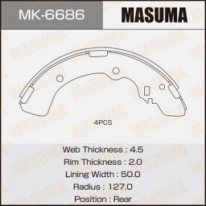 Колодки барабанные MASUMA R-3043