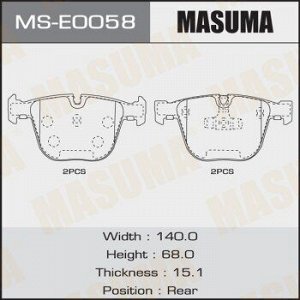 Колодки дисковые MASUMA, AN-4765K, P06053 rear