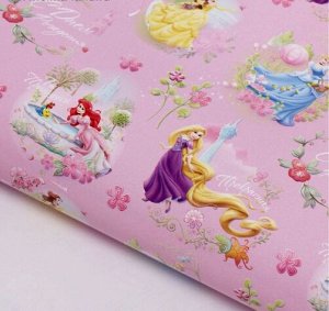 Disney Бумага упаковочная глянцевая &quot;С Днем Рождения! Ты принцесса&quot;, 60х90 см, Принцессы
