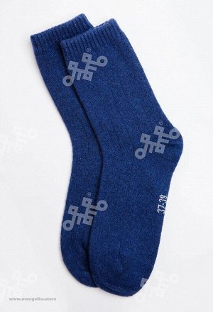Носки из  шерсти, облегченные, синий