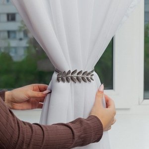 Подхват для штор «Ветка», 10x4 см, 32 см, цвет серебряный