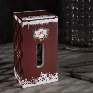 Светодиодная фигура «Дед Мороз в ротонде» 6.3 x 14 x 6.3 см, пластик, блёстки, батарейки AG13х3, свечение тёплое белое