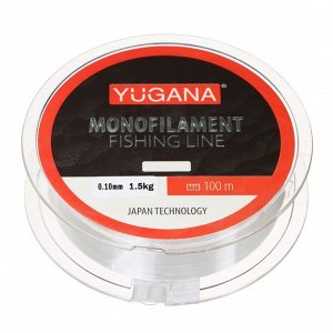 Леска монофильная YUGANA, Monolite clear, 0.1 mm, 100 m