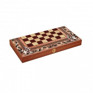 Шахматы деревянные 50 х 50 см "Грифон", король h-9 см, пешка h-4.5 см