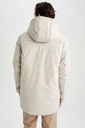 DEFACTO Пальто из искусственного меха с капюшоном стандартного кроя