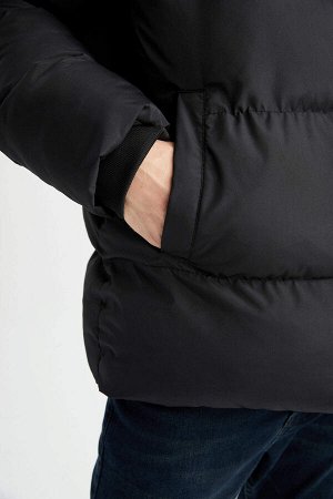 Надувное толстое пальто с воротником-стойкой большого размера