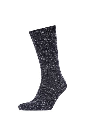Мужские акриловые трикотажные одинарные зимние носки