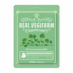 Питательная маска для чувствительной кожи с экстрактом центеллы FOR THE SKIN Super Food Real Vegifarm Double Shot Mask-Cica 23 мл