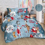 Новогодняя история КПБ Бязь 1,5 сп подростковая с 1 нав. 70*70
