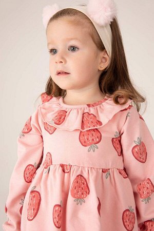 Толстовка с длинными рукавами и длинными рукавами для маленьких девочек, платье из ткани