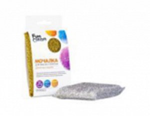 Мочалка для эмали и тефлона Fun Clean в фольгированной оплетке, 1шт., 6855