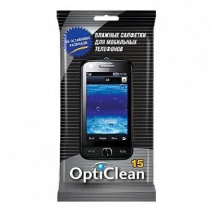 OPTICLEAN влаж.салфетки для моб,телефонов, 15, 48176