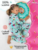 Пижама детская для девочки с начесом длинный рукав хлопок ВКУСНЯШКИ