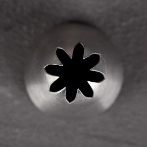 Насадка кондитерская «Закрытая звезда», d=3 см, выход 0,8 см, нержавеющая сталь