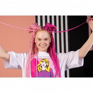 SIM-BRAIDS Афрокосы, 60 см, 18 прядей (CE), цвет русый/зелёный/розовый(#FR-30)