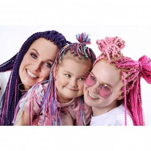 SIM-BRAIDS Афрокосы, 60 см, 18 прядей (CE), цвет синий(#BLUE)