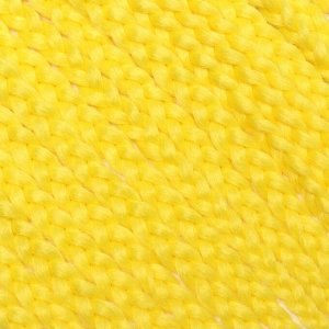 SIM-BRAIDS Афрокосы, 60 см, 18 прядей (CE), цвет жёлтый(#yellow)