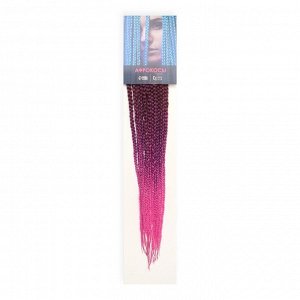 SIM-BRAIDS Афрокосы, 60 см, 18 прядей (CE), цвет русый/фиолетовый/розовый(#FR-36)