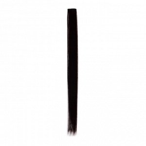 СИМА-ЛЕНД Локон накладной, прямой волос, на заколке, 50 см, 5 гр, цвет тёмно русый
