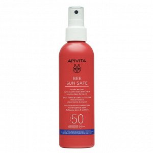 Апивита Солнцезащитный тающий ультра-легкий спрей для лица и тела SPF50, 200 мл (Apivita, Bee Sun Safe)