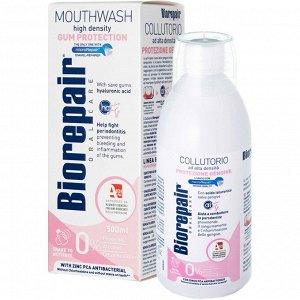Биорепейр Антибактериальный ополаскиватель для полости рта Delicate Gums Mouthwash 500 мл (Biorepair, Ежедневная забота)