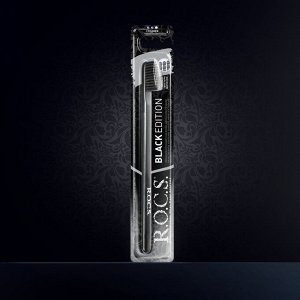 Рокс Зубная щётка "Black Edition" средняя, 1 шт. (R.O.C.S, Зубные щетки)