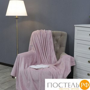 12884 Плед TexRepublic Deco Ромбики Фланель 1,5 сп. Розовый